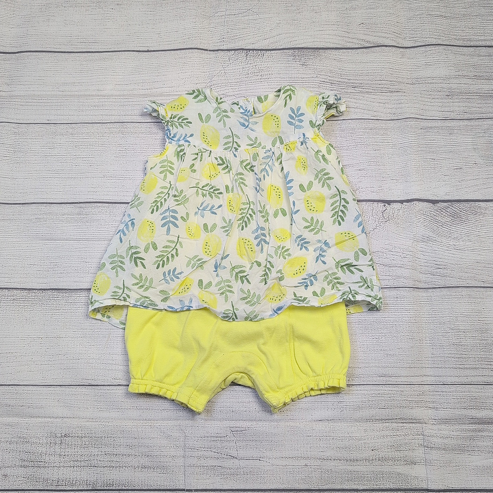 9/12m Marks & Spencer Lemon Romper